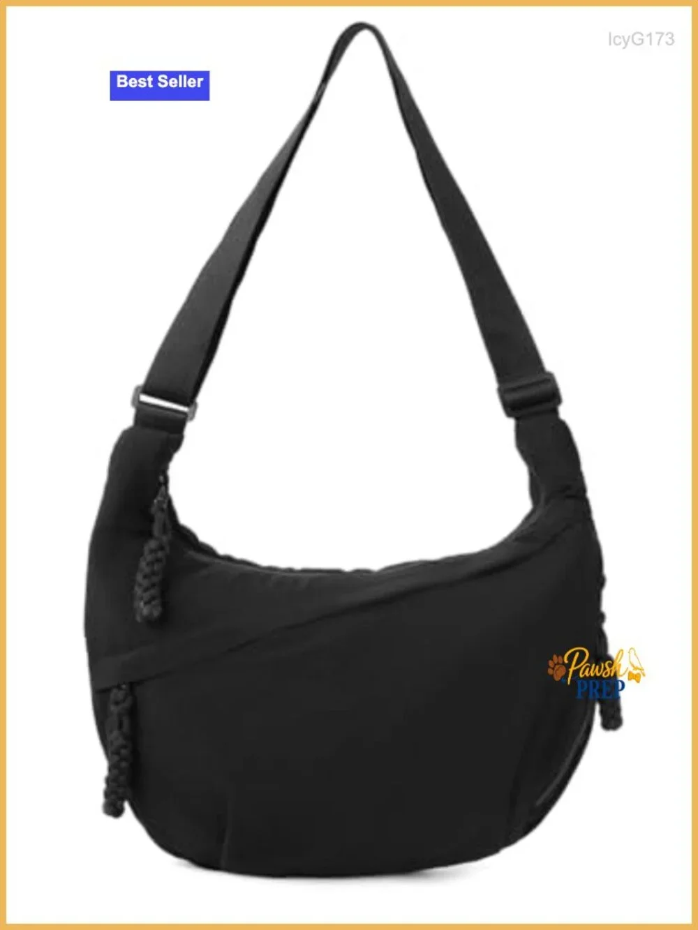 Hobo Bag Crescent Shoulder Bag Nylon Canvas Crossbody Slouchy Dumpling Purse